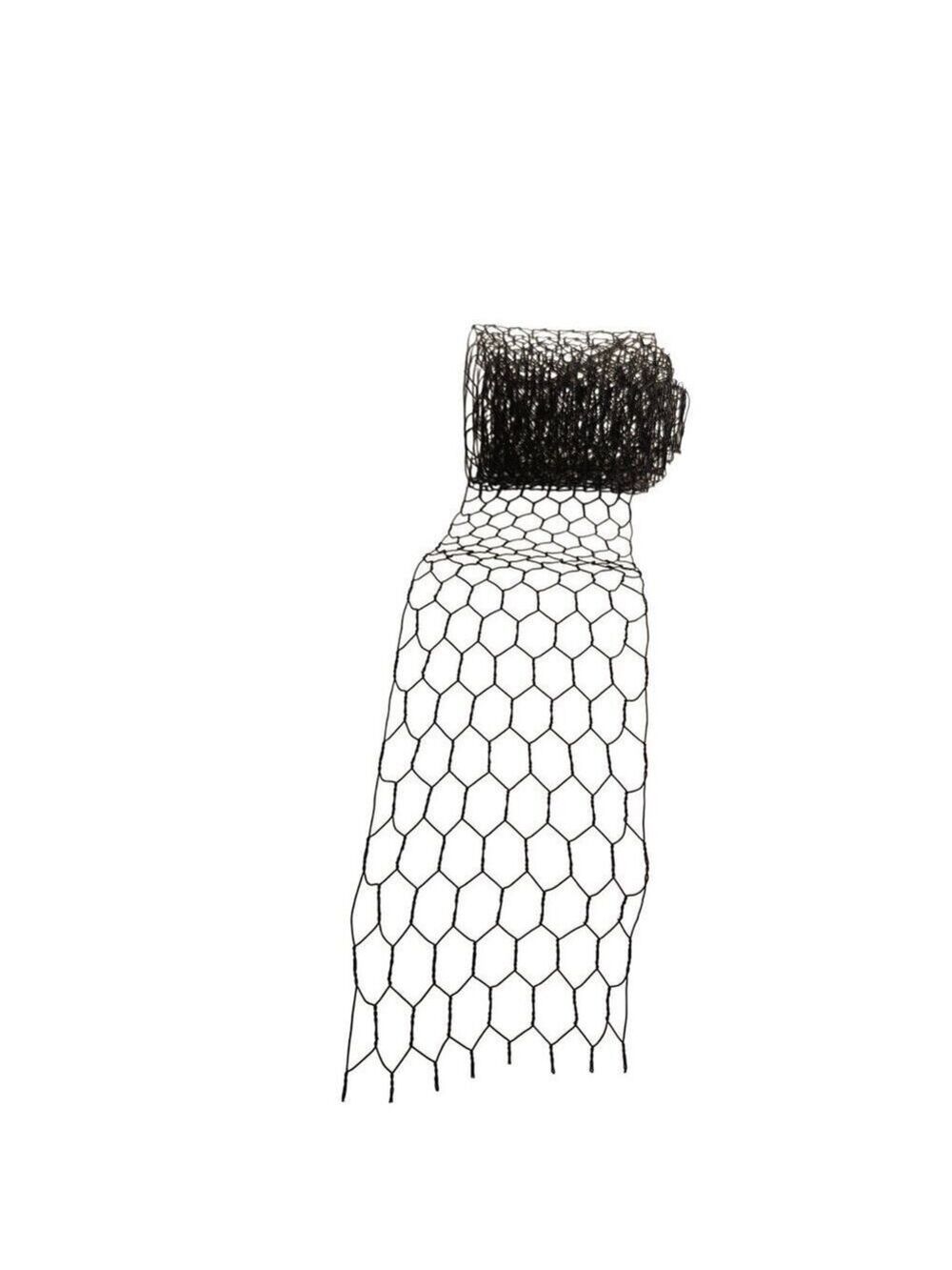 Green Chicken Wire Ribbon Roll 4 Inches Wide 3 Yards Long Hexagonal Mesh - Picture 3 of 4